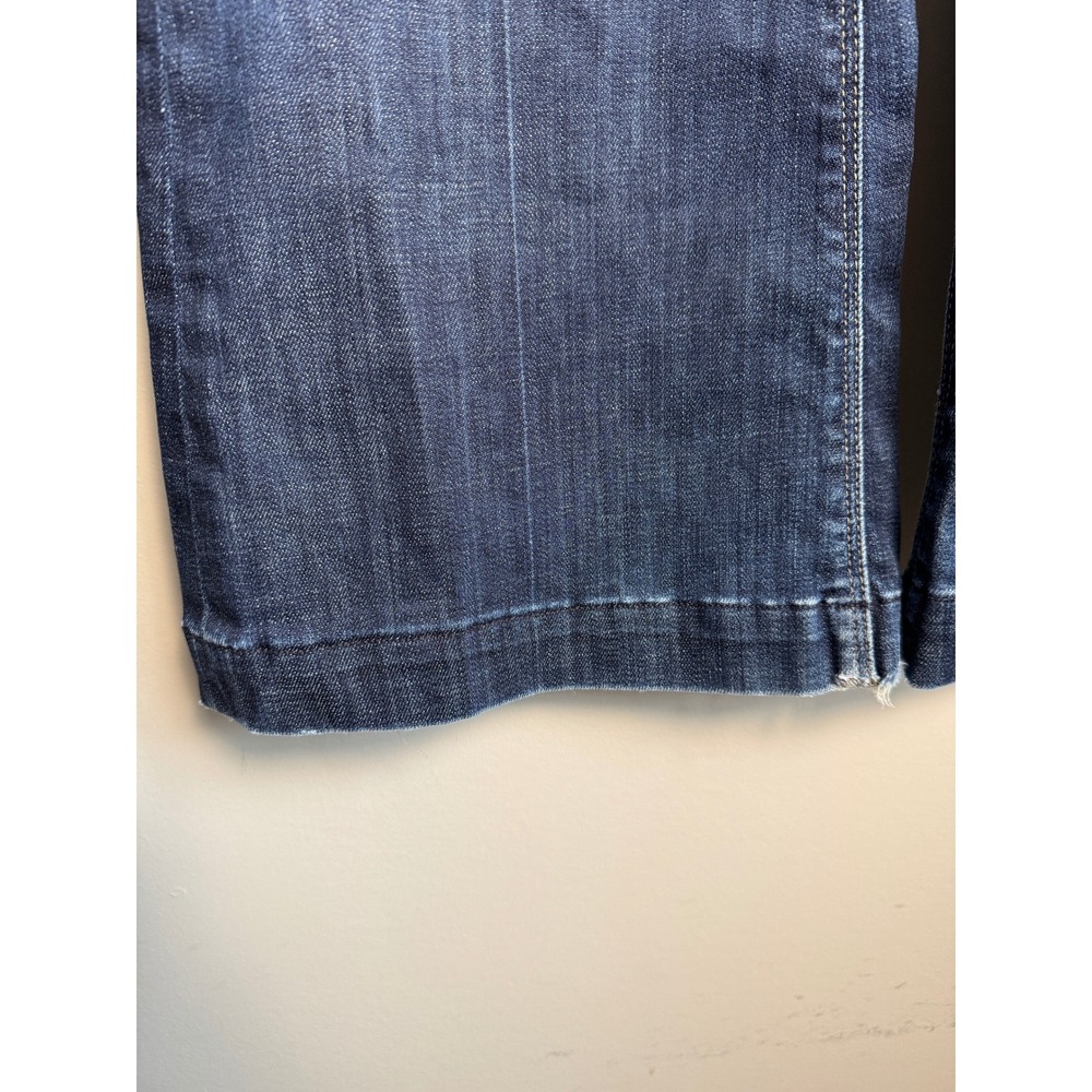 7 For All Mankind Ginger Wide Leg Flare Jeans 24 Dark Wash Boho Retro 70s Y2K - Picture 2 of 16